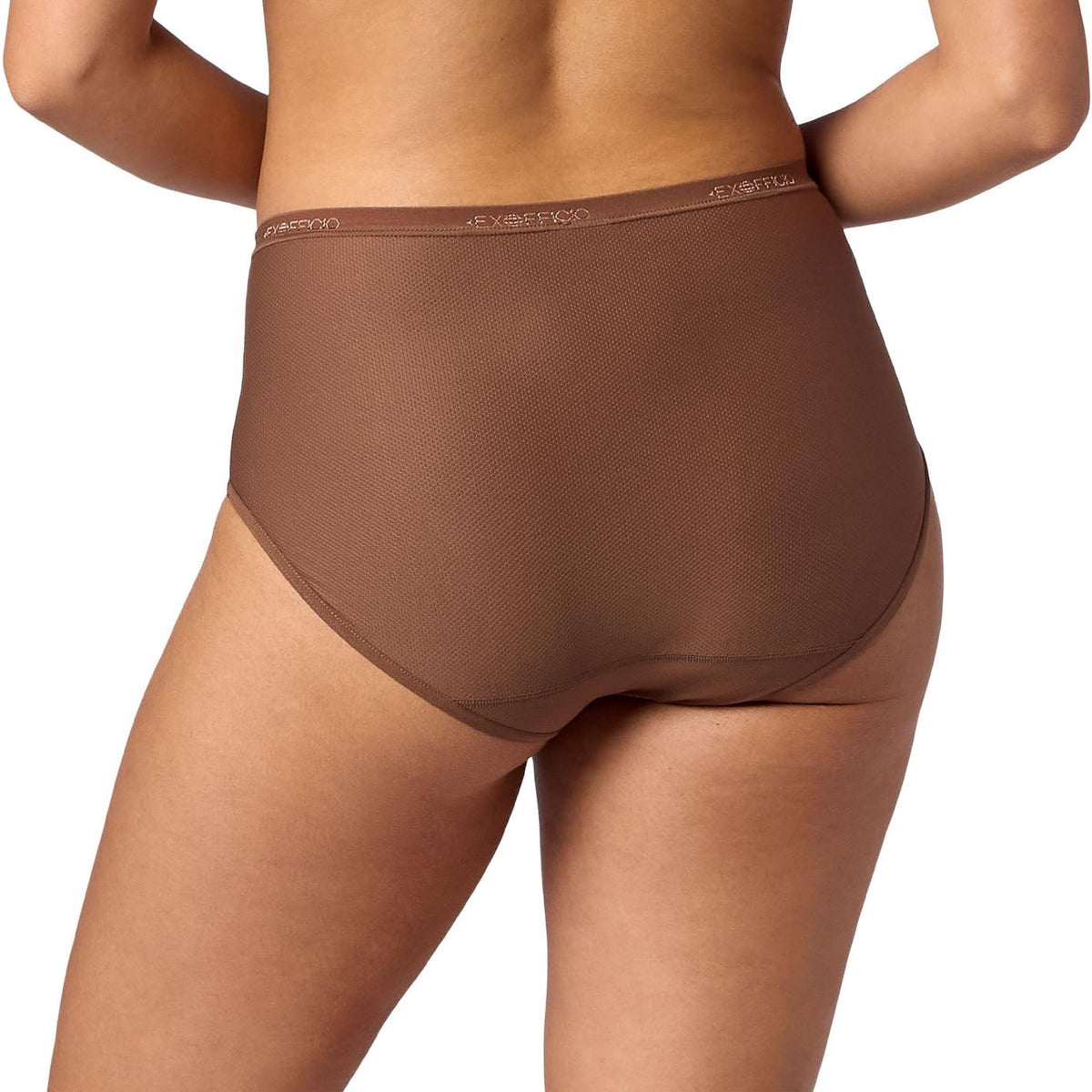ExOfficio Women’s Give-N-Go 2.0 Full Cut Brief - Travel Underwear, Breathable, Durable, Easy to Clean, Cacao, Medium