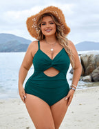 Blooming Jelly Women's Plus-Size One-Piece Bathing Suit Slimming