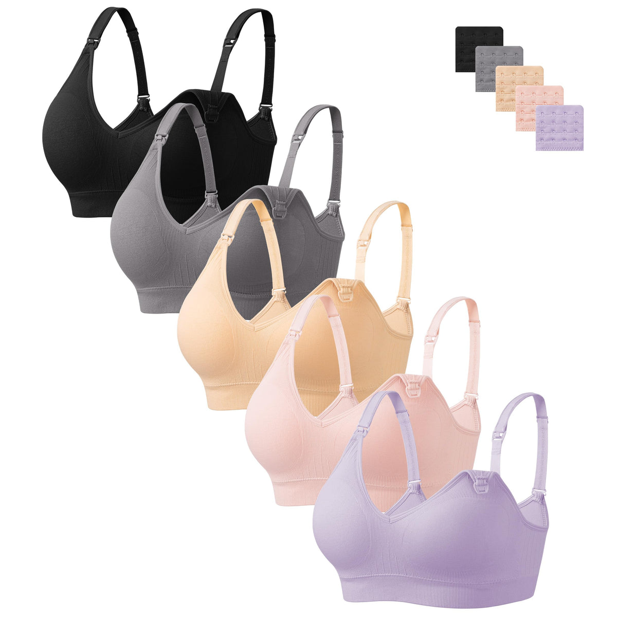Hbselect for Breastfeeding 5pack Women's Nursing Bra