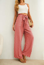 Iwollence Adjustable Knot High-Waist Wide-Leg - 13 Pd White Brick