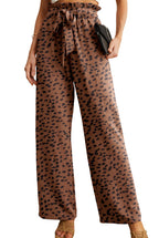 Iwollence Women Flowy Palazzo Pants Adjustable Knot - Style 3