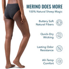 Woolly 95% Merino Wool Women's Bikini Panties for Travel & Everyday - XS