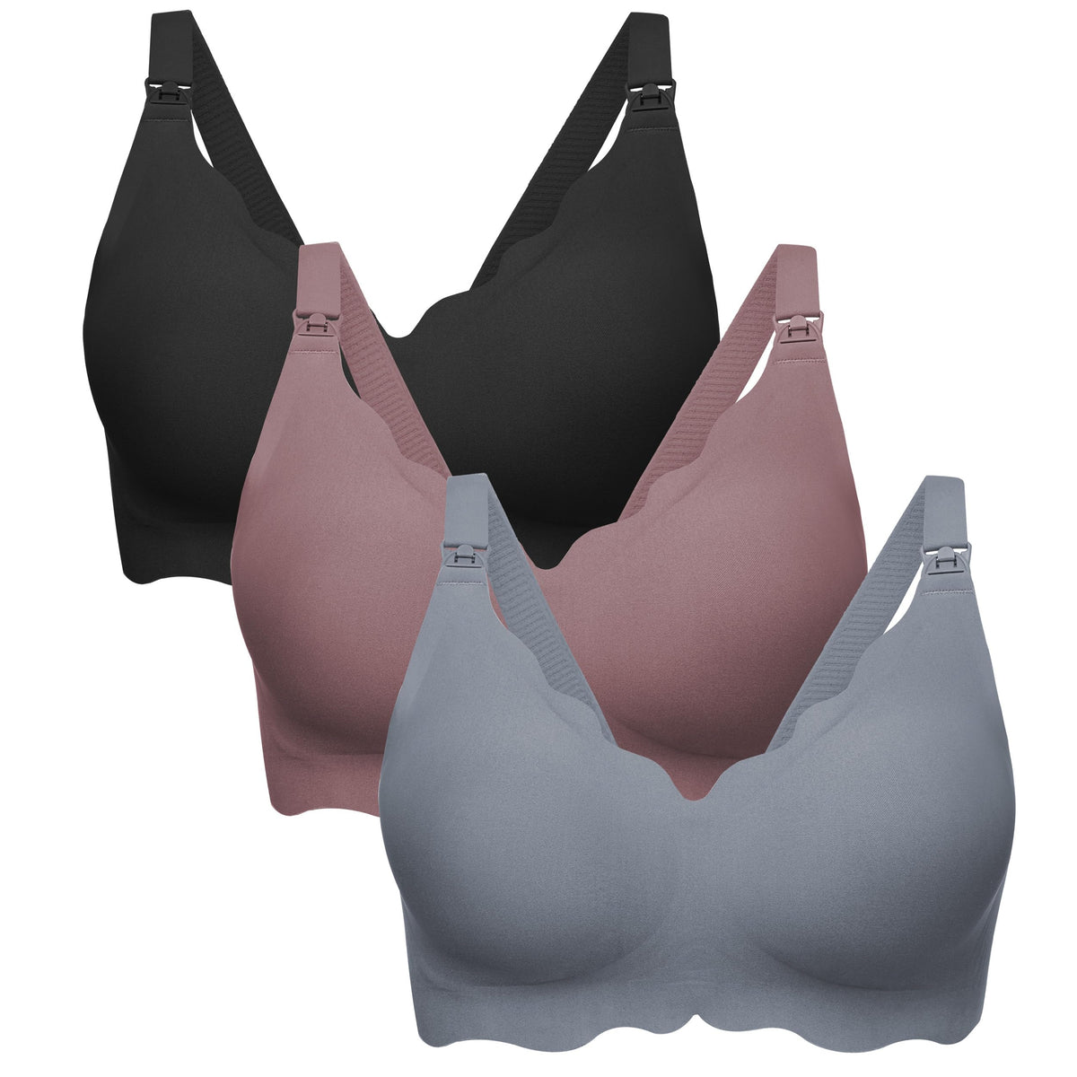Women's Angelhood for Breastfeeding 3 Pack Seamless Nursing Bra