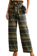 Iwollence Unique Adjustable Knot Palazzo Pants Women - Size X-Large