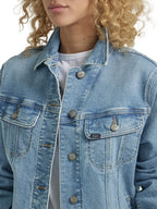 Lee Women's Legendary Rider Denim Jacket, Sunday, Small - Light