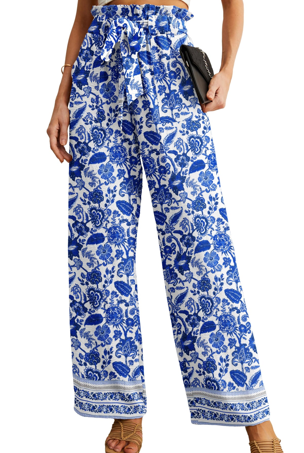 Iwollence Wollence Lightweight Stretch Palazzo Pants Women - Style 11
