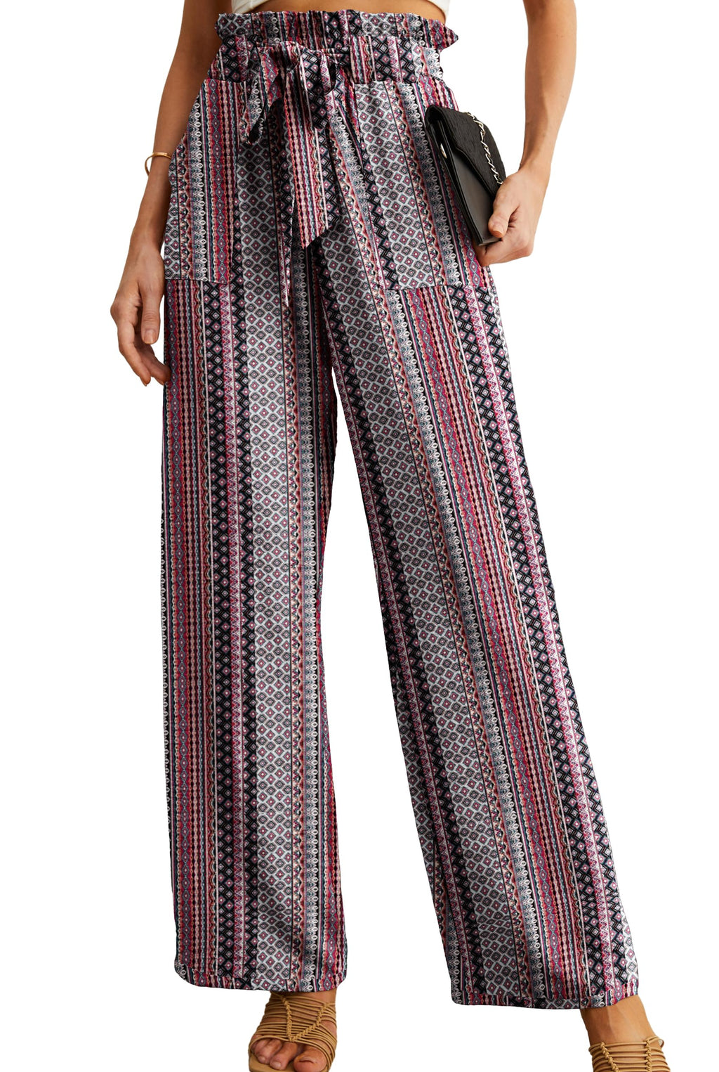 Iwollence Wollence Lightweight Stretch Palazzo Pants Women - Style 3