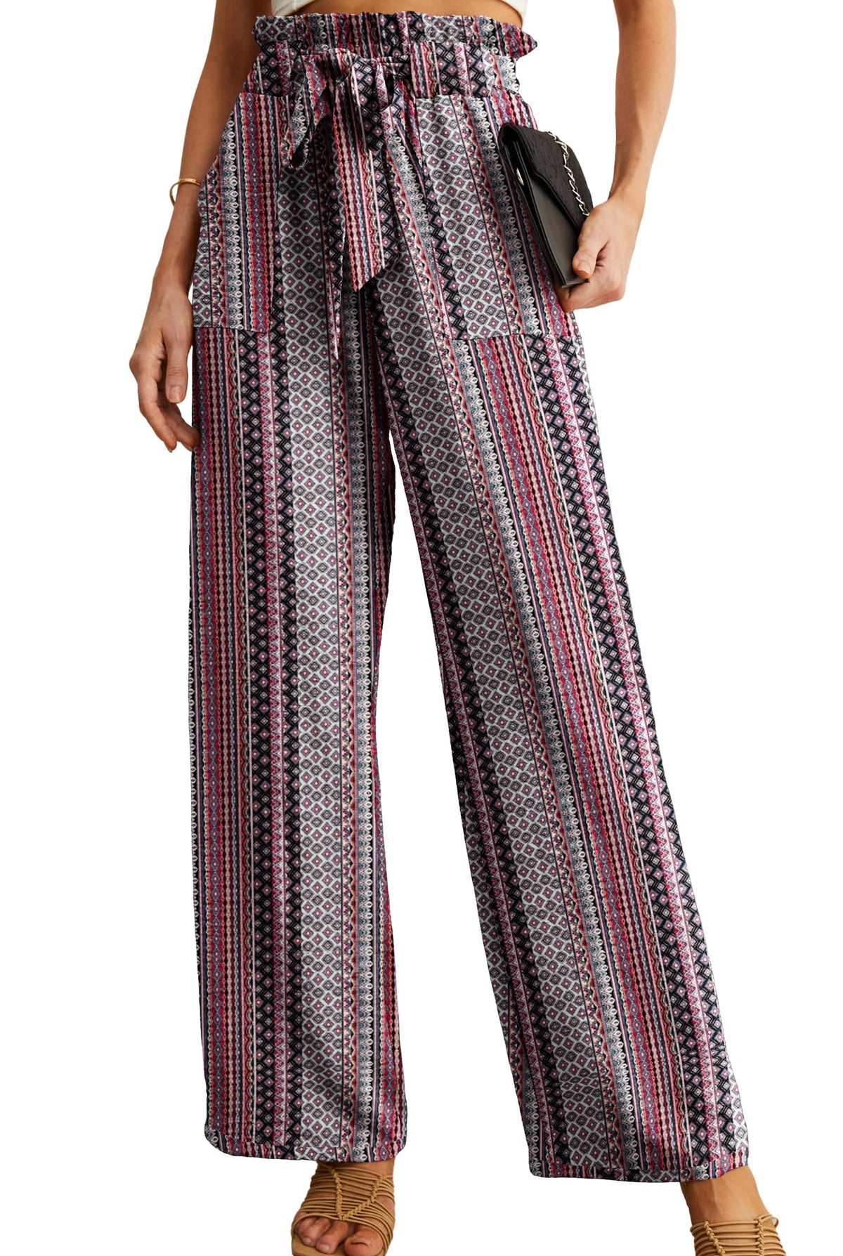 Iwollence Wollence Lightweight Stretch Palazzo Pants Women - Style 3
