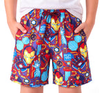 Disney Swimwear Marvel Boys Swim Short Avengers Rash Guard Swim Trunks Superhero Swimming Trunk Iron Man Beach Cloth Toddler Swimsuit UPF 50+ Surf Bathing Suit Kid Burgundy Sea Board Shorts 3-4 Years