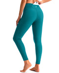 Swim Pants for Women Zipper Pocket UPF 50+ Leggings, Lake Blue, XS
