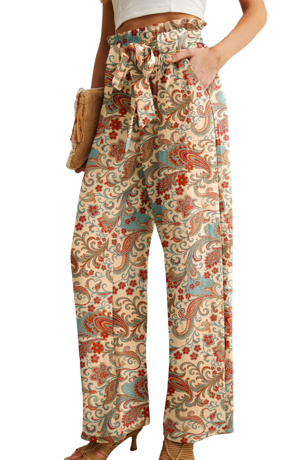 Iwollence Unique Adjustable Knot Palazzo Pants Women - Style 21