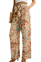 Iwollence Unique Adjustable Knot Palazzo Pants Women - Style 19