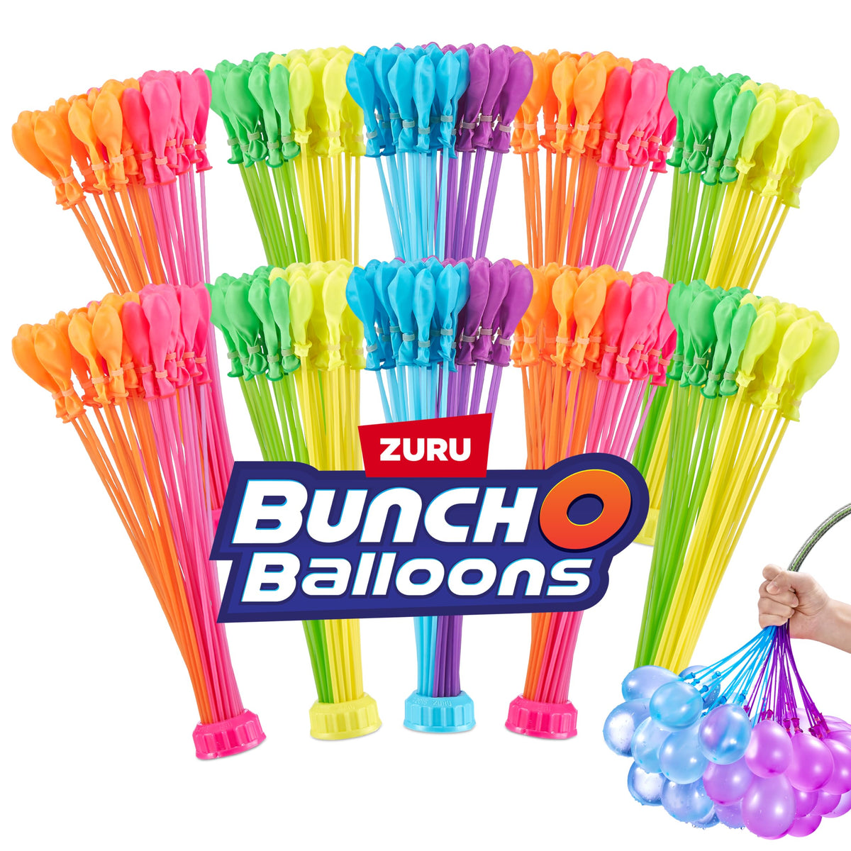 Original Bunch O Balloons Tropical Party 330+ Rapid-Filling Self-Sealing Water Balloons (Fanci Exclusive 10 count, pack of 1) by ZURU Water Balloon for the Whole Family, Kids, Teens and Adults