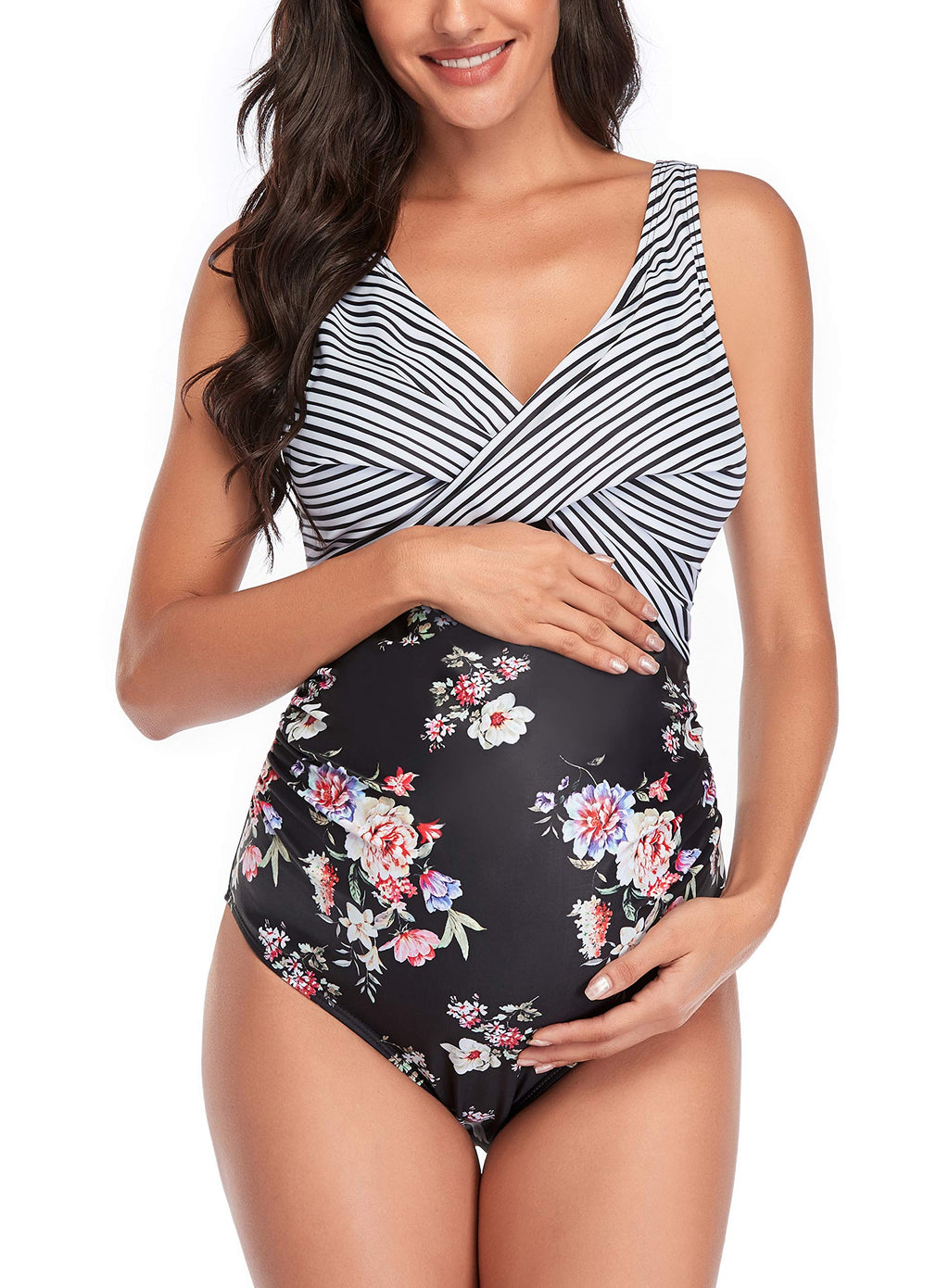 Women's Summersunshine Maternity One-Piece Swimwear Front - Style 9