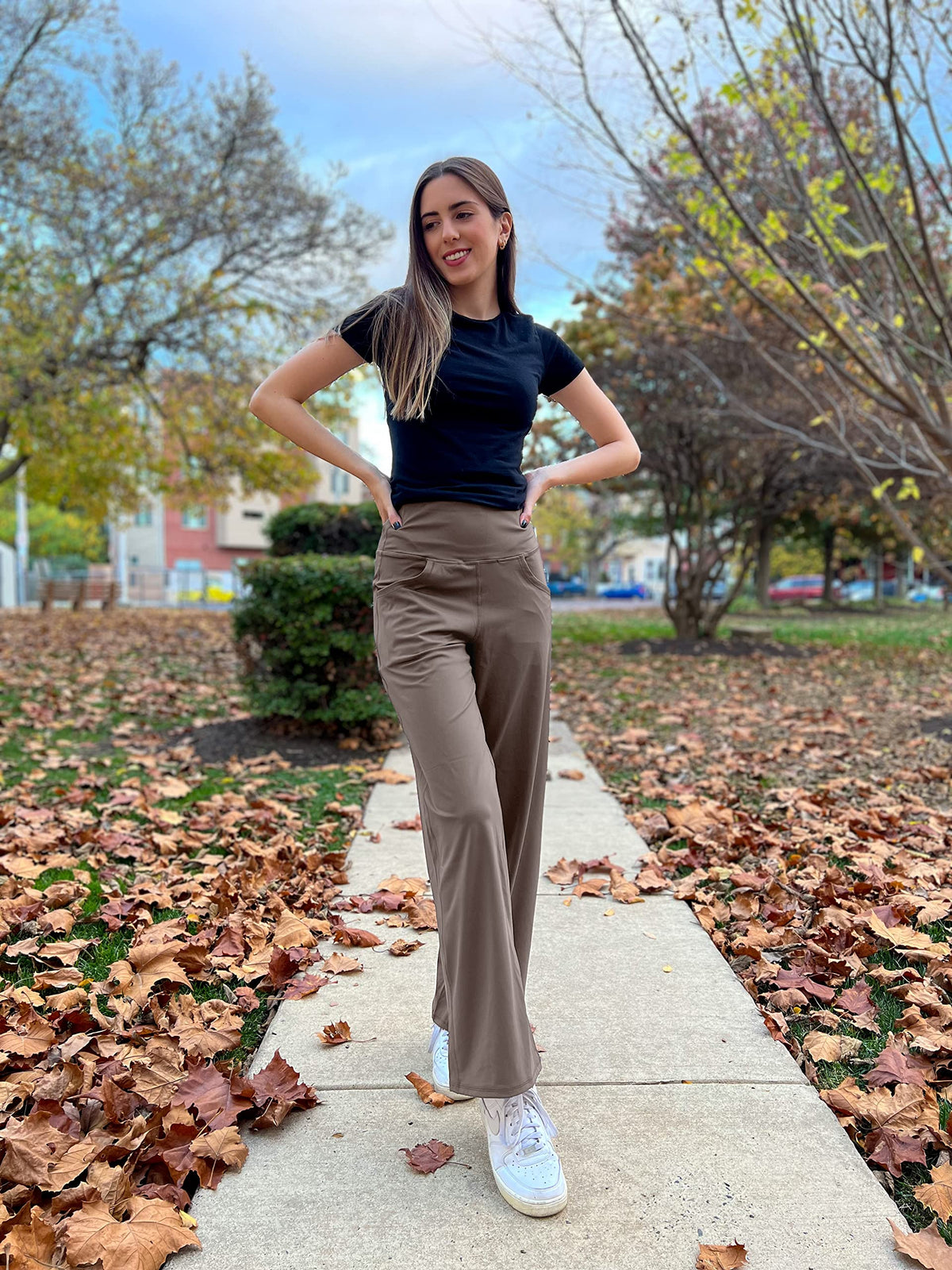 Promover Lounge Pants For Women With Pockets Stretch Taupe Xs Extra