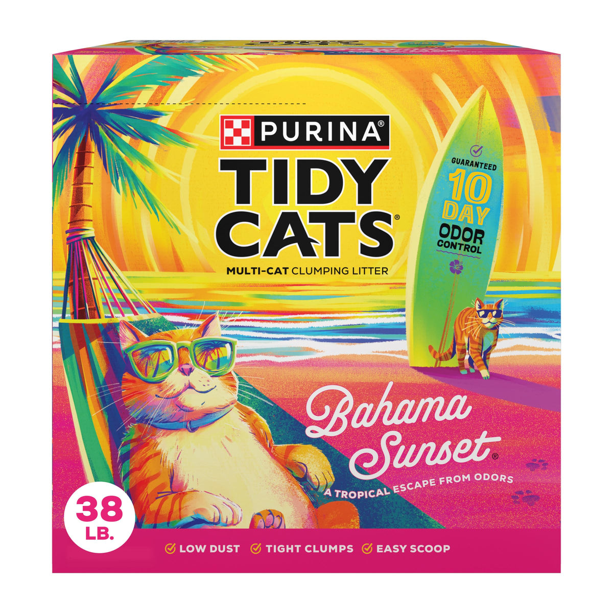 Purina Tidy Cats Bahama Sunset Scented Clumping Cat Litter Odor Control Formula
